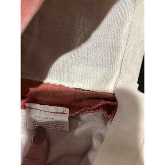 Berle 24357 Flag Red Brick 36 34 Flat Front Chino Preppy Pants Washed Cotton New - Picture 11 of 11